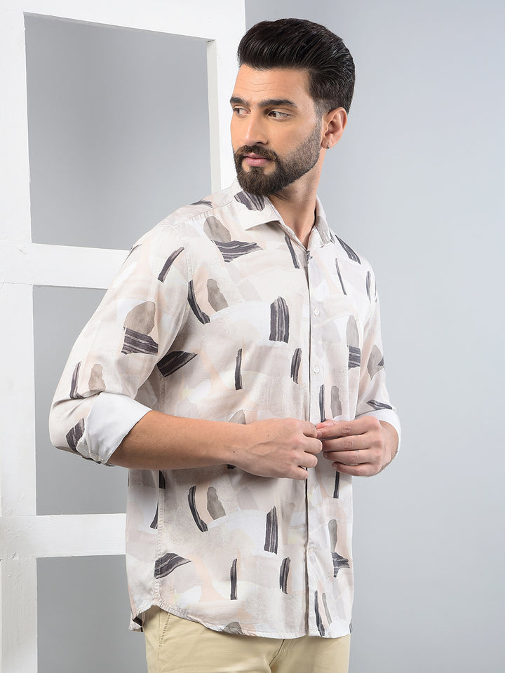 Multi-Color Printed Modal Shirt-Men Shirts-Crimsoune Club