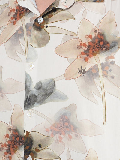 Multi-Color Floral Print Modal Shirt-Men Shirts-Crimsoune Club