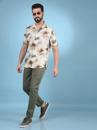 Multi-Color Floral Print Modal Shirt-Men Shirts-Crimsoune Club