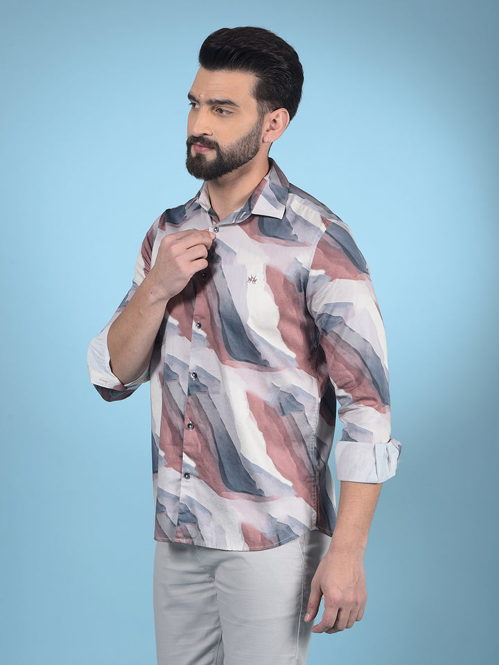 Multi-Color Printed Shirt-Men Shirts-Crimsoune Club
