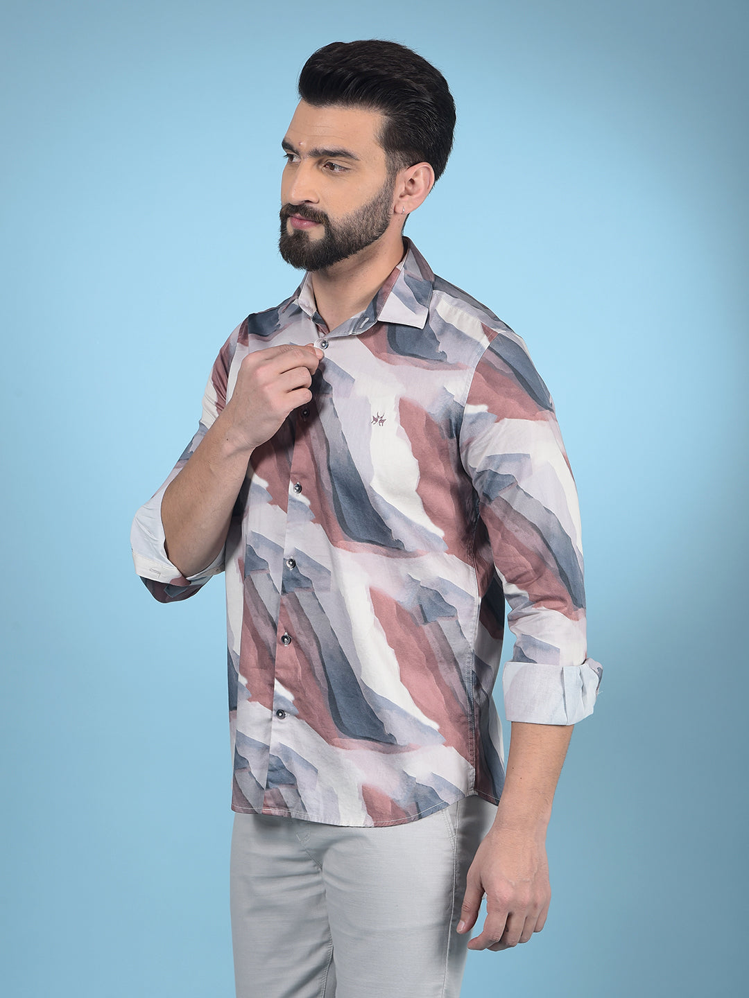 Multi-Color Printed Shirt-Men Shirts-Crimsoune Club