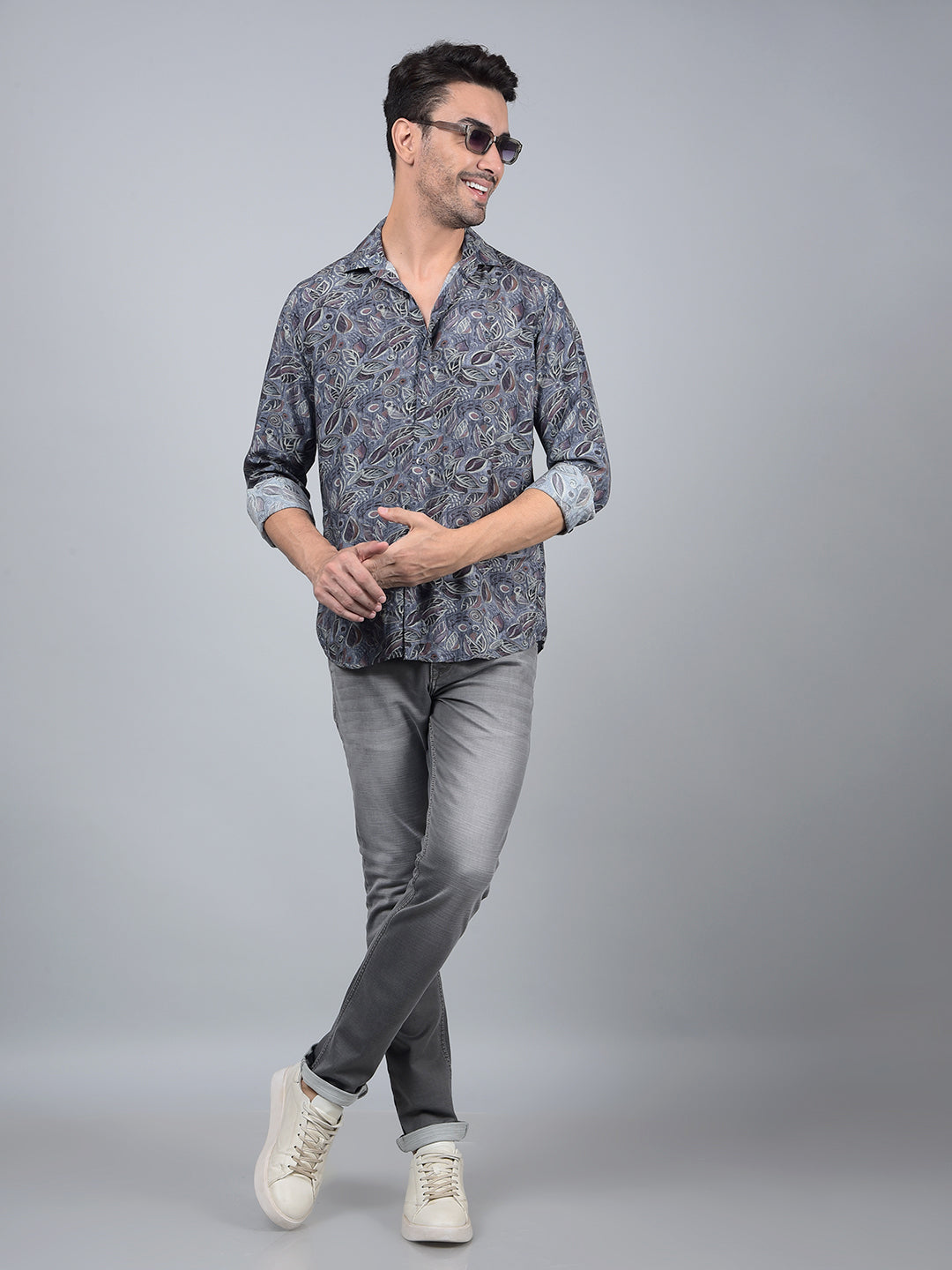 Multi-Color Floral Print Shirt-Men Shirts-Crimsoune Club
