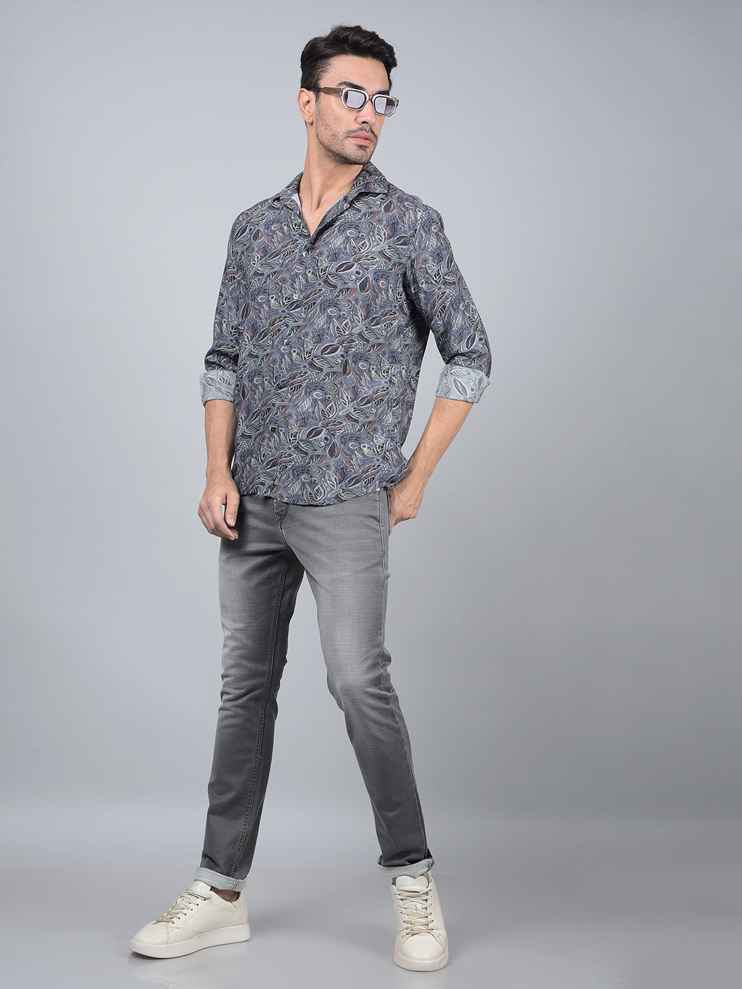 Multi-Color Floral Print Shirt-Men Shirts-Crimsoune Club
