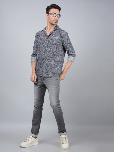 Multi-Color Floral Print Shirt-Men Shirts-Crimsoune Club