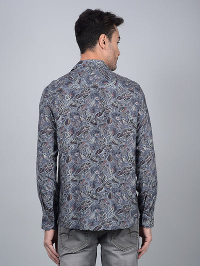 Multi-Color Floral Print Shirt-Men Shirts-Crimsoune Club