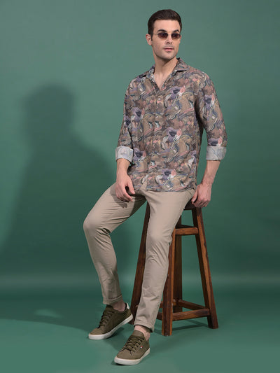 Multi-Color Abstract Print Modal Shirt-Men Shirts-Crimsoune Club