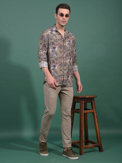 Multi-Color Abstract Print Modal Shirt-Men Shirts-Crimsoune Club