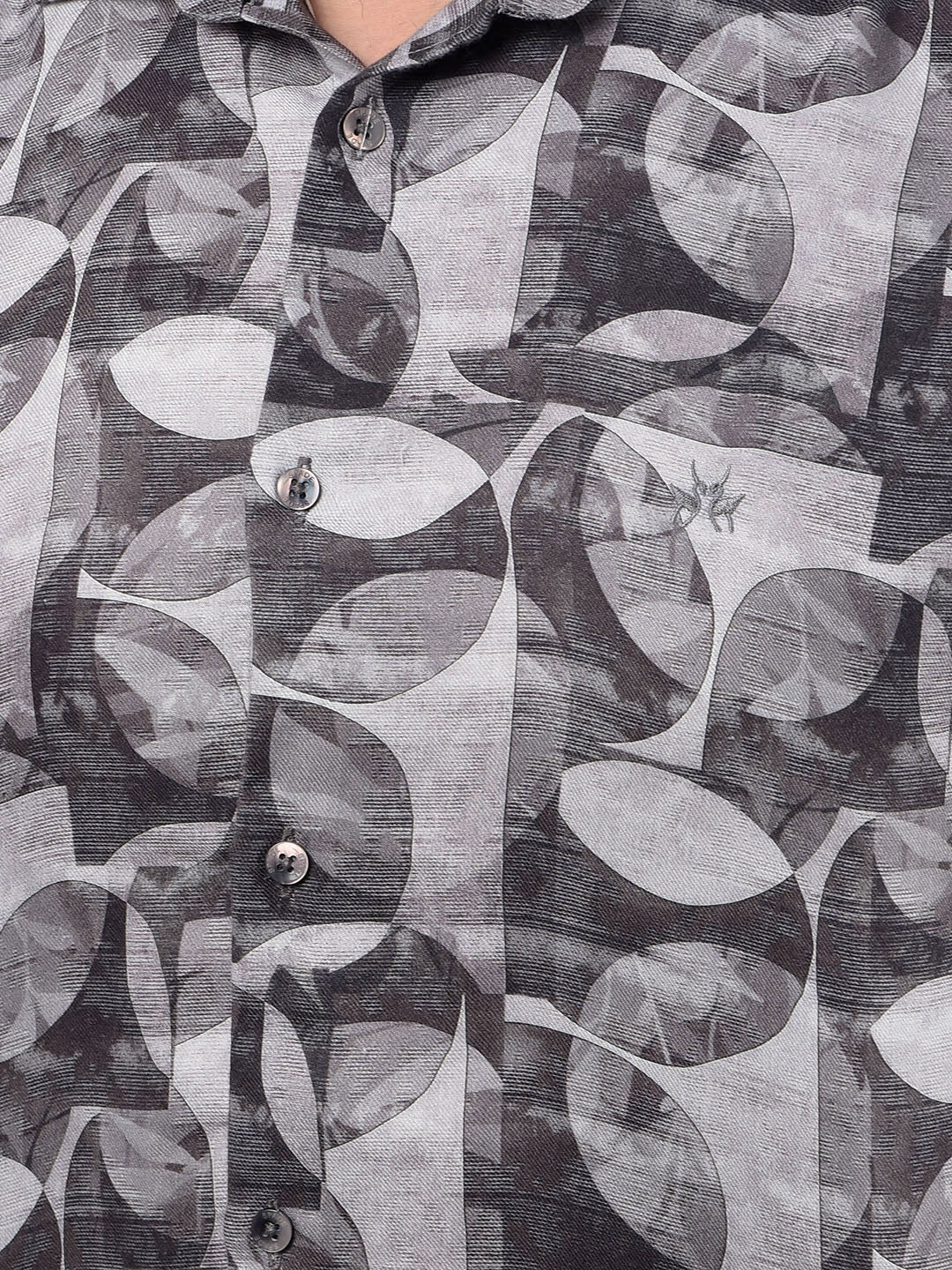 Brown Printed Shirt-Men Shirts-Crimsoune Club