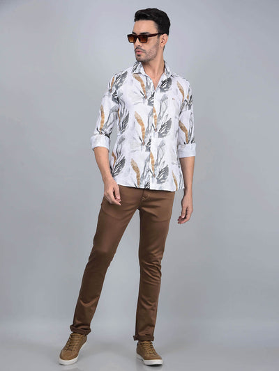 Multi-Color Printed Linen Shirt-Men Shirts-Crimsoune Club