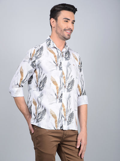 Multi-Color Printed Linen Shirt-Men Shirts-Crimsoune Club