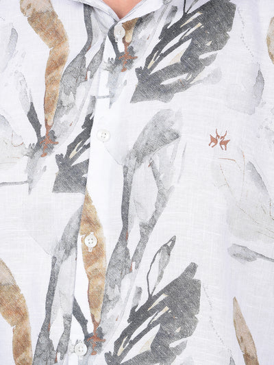 Multi-Color Printed Linen Shirt-Men Shirts-Crimsoune Club