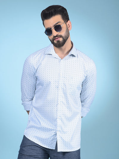 Green Printed Shirt-Men Shirts-Crimsoune Club