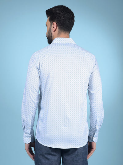 Green Printed Shirt-Men Shirts-Crimsoune Club