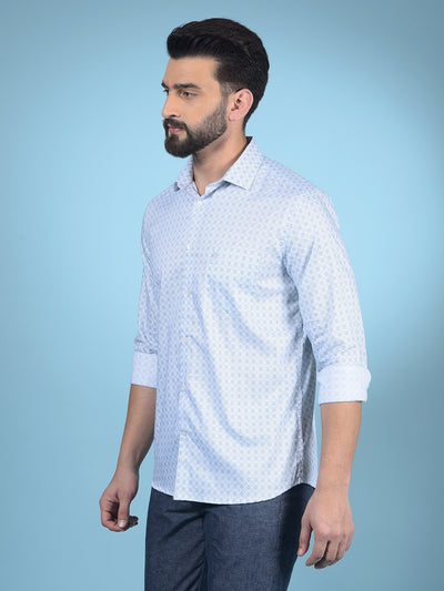 Green Printed Shirt-Men Shirts-Crimsoune Club