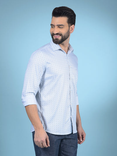 Green Printed Shirt-Men Shirts-Crimsoune Club