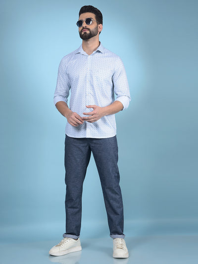 Green Printed Shirt-Men Shirts-Crimsoune Club