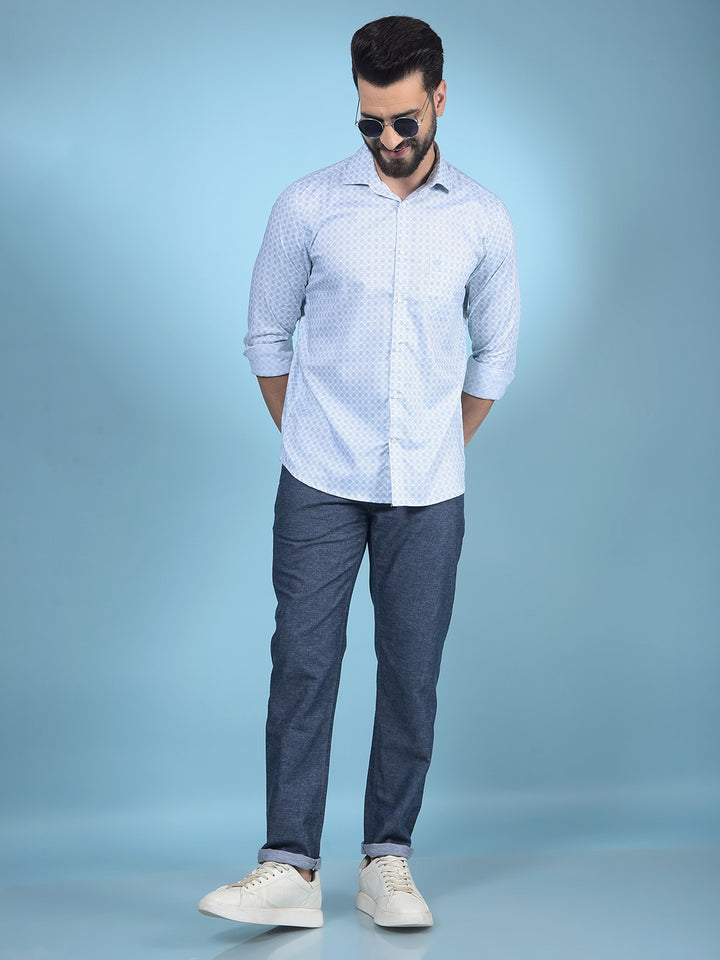 Green Printed Shirt-Men Shirts-Crimsoune Club