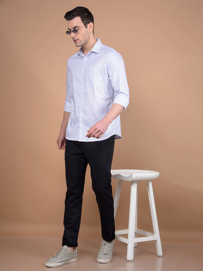 Purple Printed Shirt-Men Shirts-Crimsoune Club