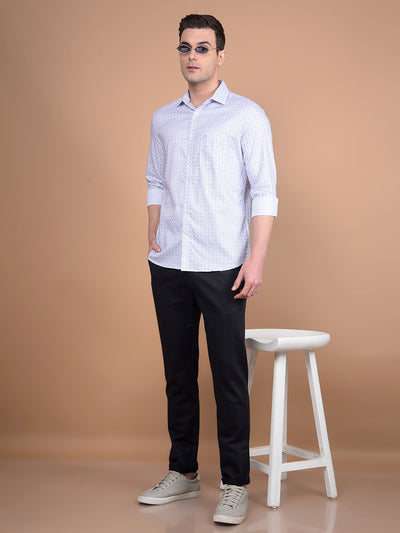 Purple Printed Shirt-Men Shirts-Crimsoune Club