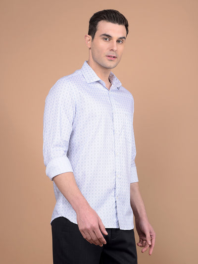 Purple Printed Shirt-Men Shirts-Crimsoune Club