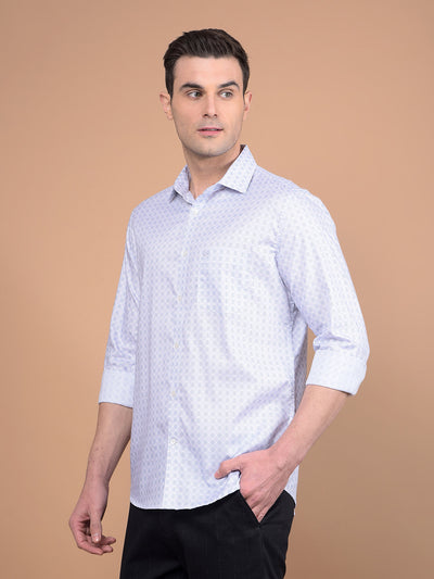 Purple Printed Shirt-Men Shirts-Crimsoune Club