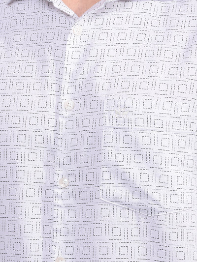 White Printed Shirt-Men Shirts-Crimsoune Club