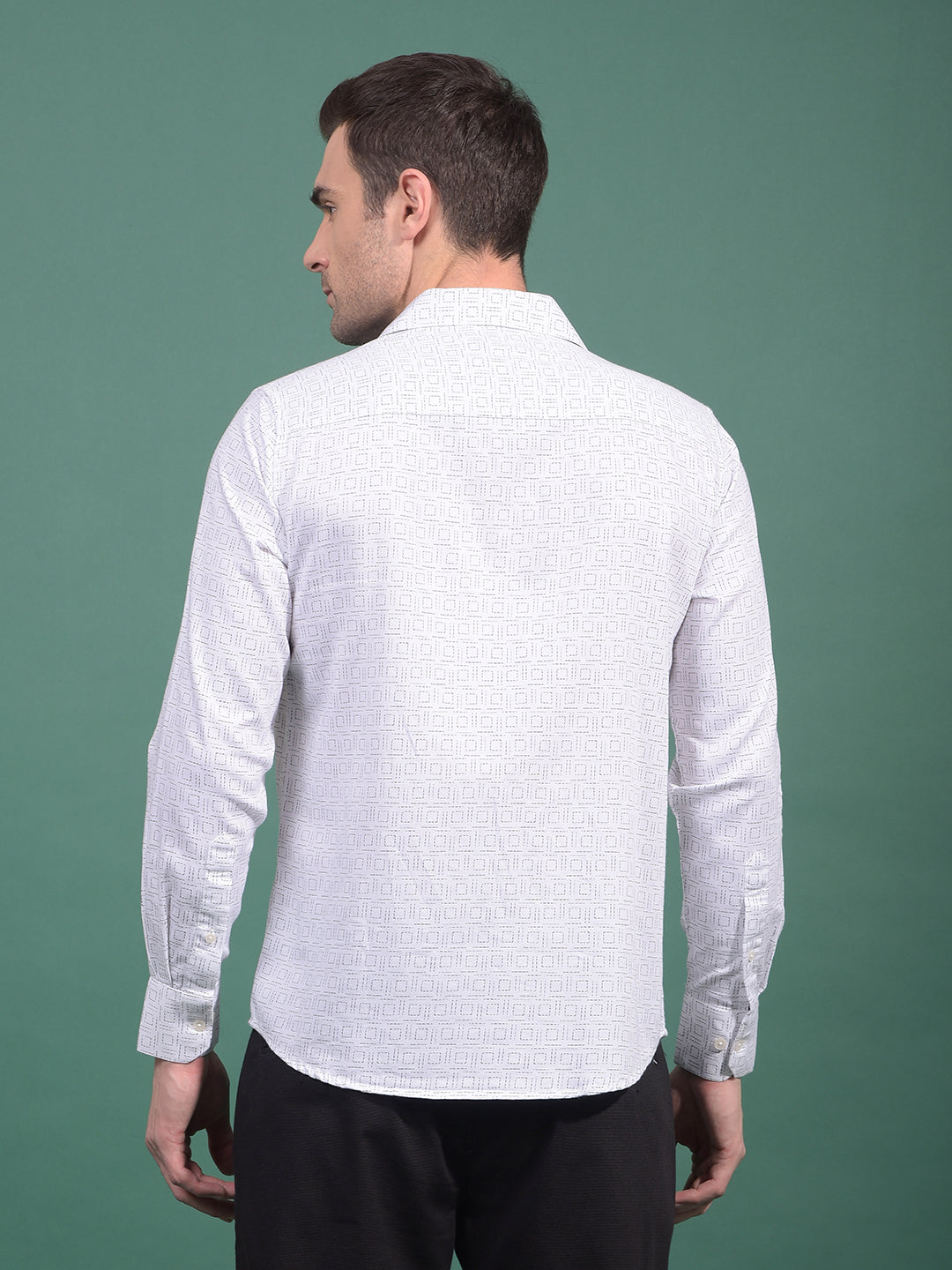 White Printed Shirt-Men Shirts-Crimsoune Club