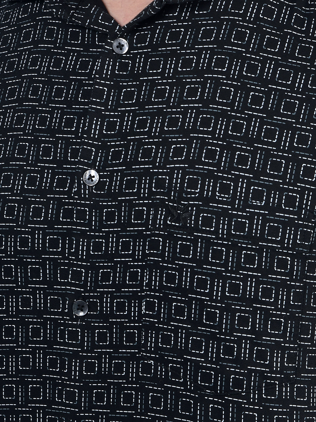 Black Printed Shirt-Men Shirts-Crimsoune Club