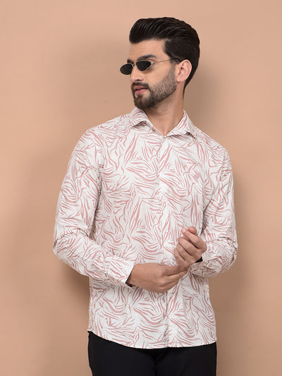 Pink Abstract Print Shirt-Men Shirts-Crimsoune Club