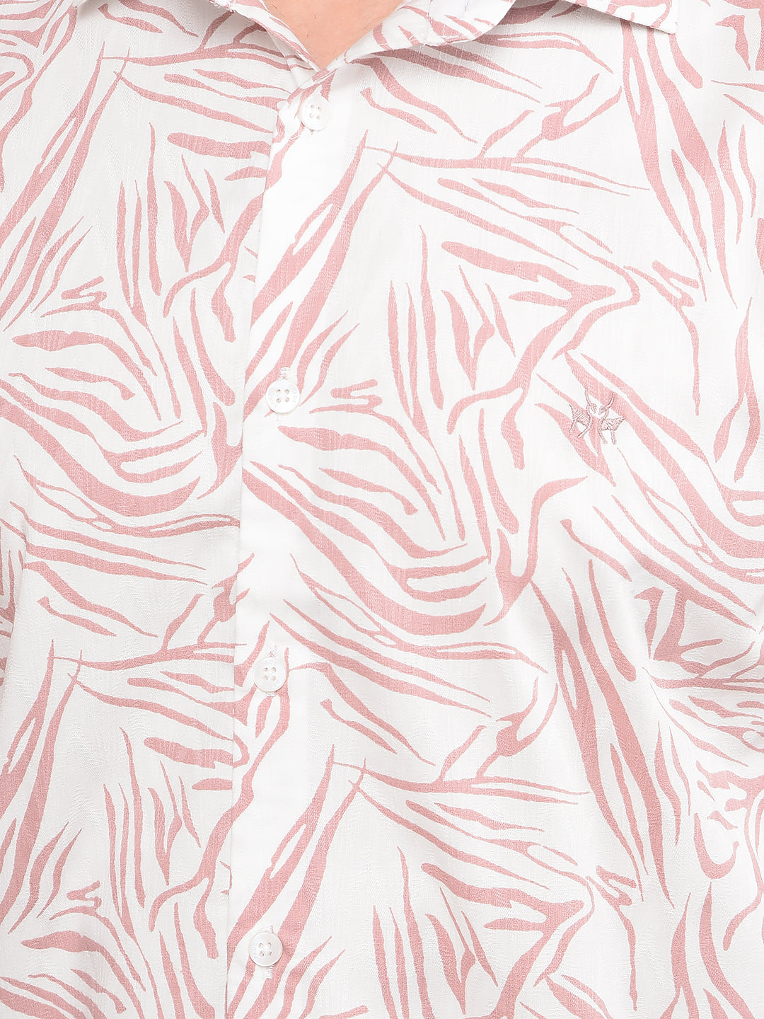 Pink Abstract Print Shirt-Men Shirts-Crimsoune Club