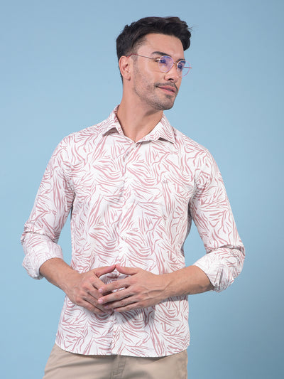 Pink Printed Shirt-Men Shirts-Crimsoune Club