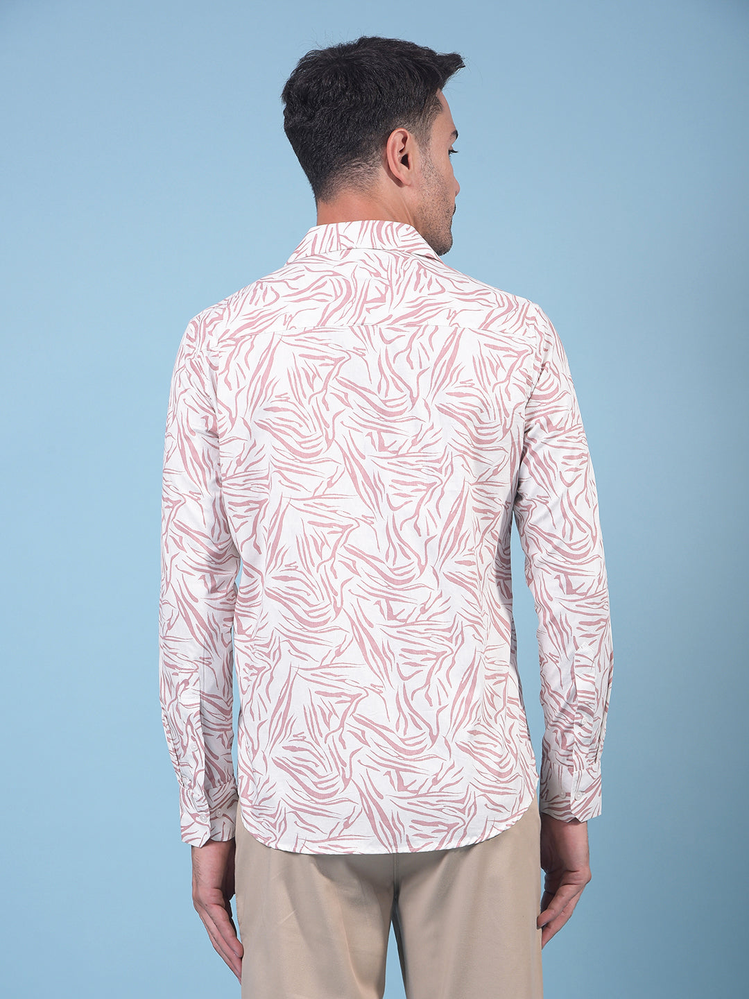Pink Printed Shirt-Men Shirts-Crimsoune Club