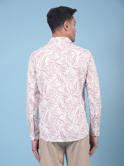 Pink Printed Shirt-Men Shirts-Crimsoune Club