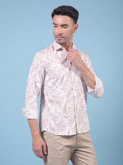 Pink Printed Shirt-Men Shirts-Crimsoune Club