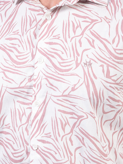 Pink Printed Shirt-Men Shirts-Crimsoune Club