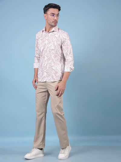 Pink Printed Shirt-Men Shirts-Crimsoune Club
