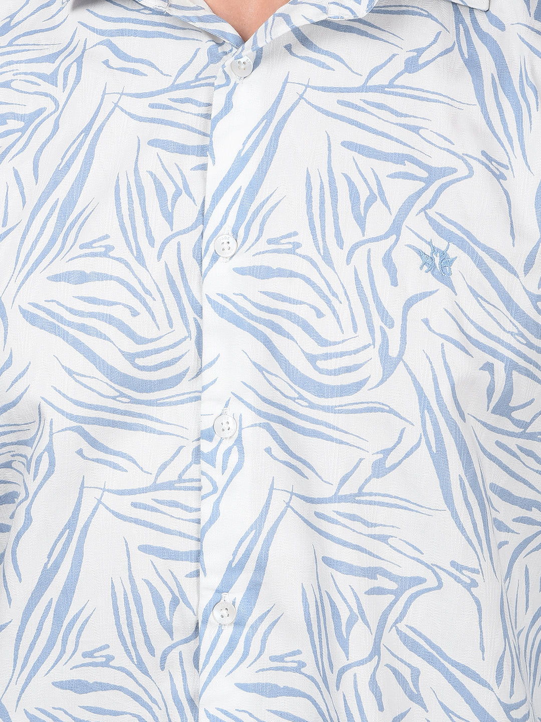 Blue Printed Shirt-Men Shirts-Crimsoune Club