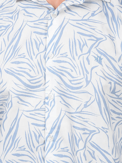 Blue Printed Shirt-Men Shirts-Crimsoune Club