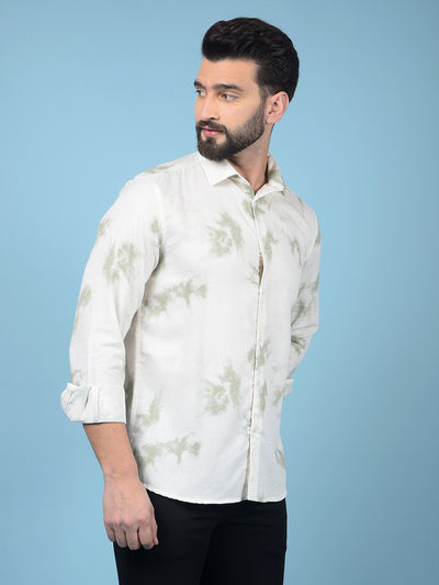 Green Printed Shirt-Men Shirts-Crimsoune Club