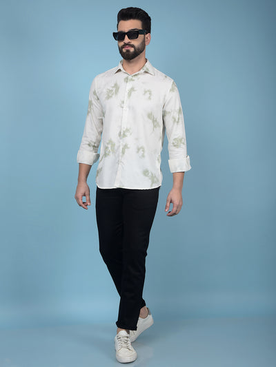 Green Printed Shirt-Men Shirts-Crimsoune Club