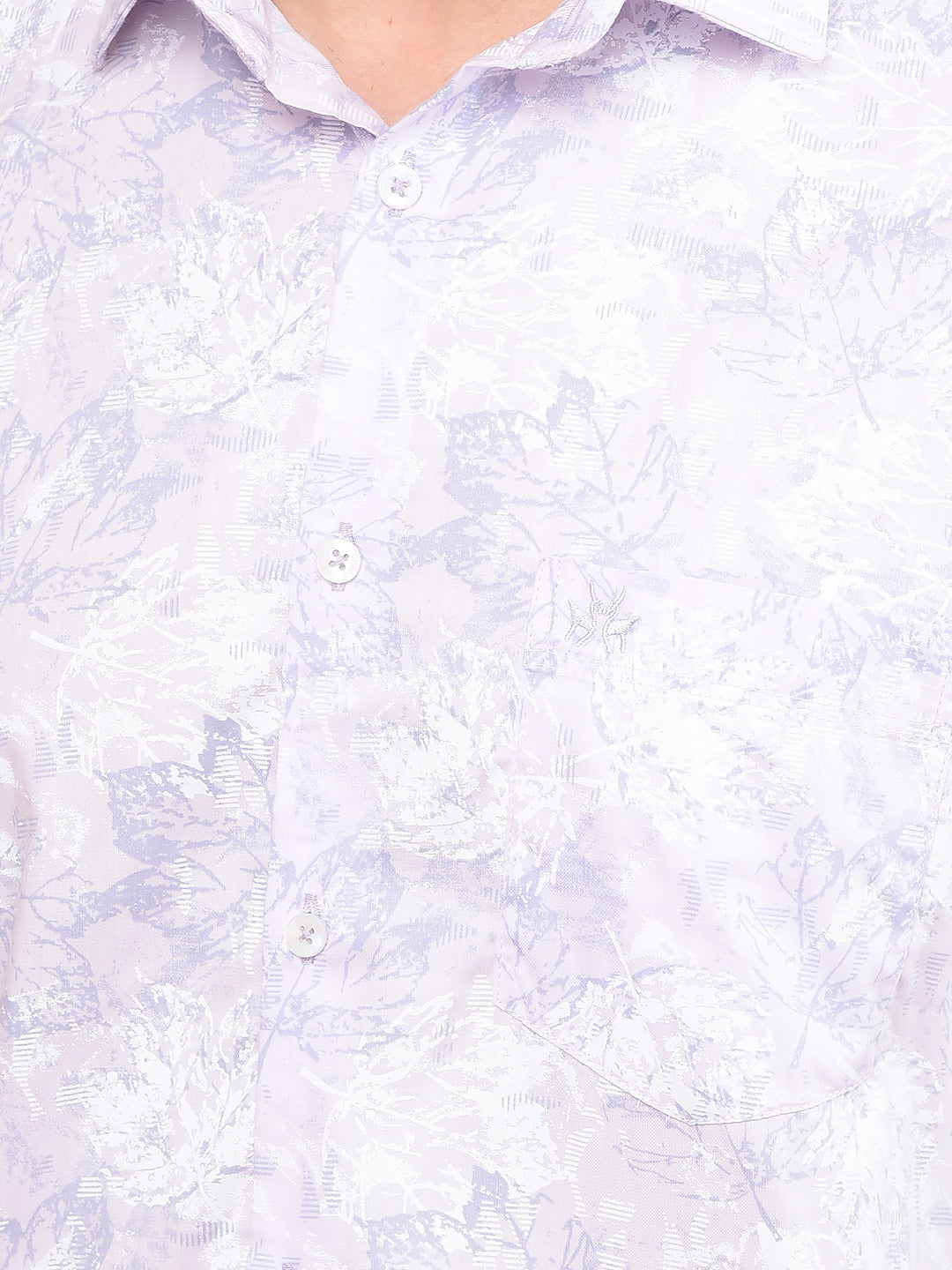 Purple Floral Print Shirt-Men Shirts-Crimsoune Club