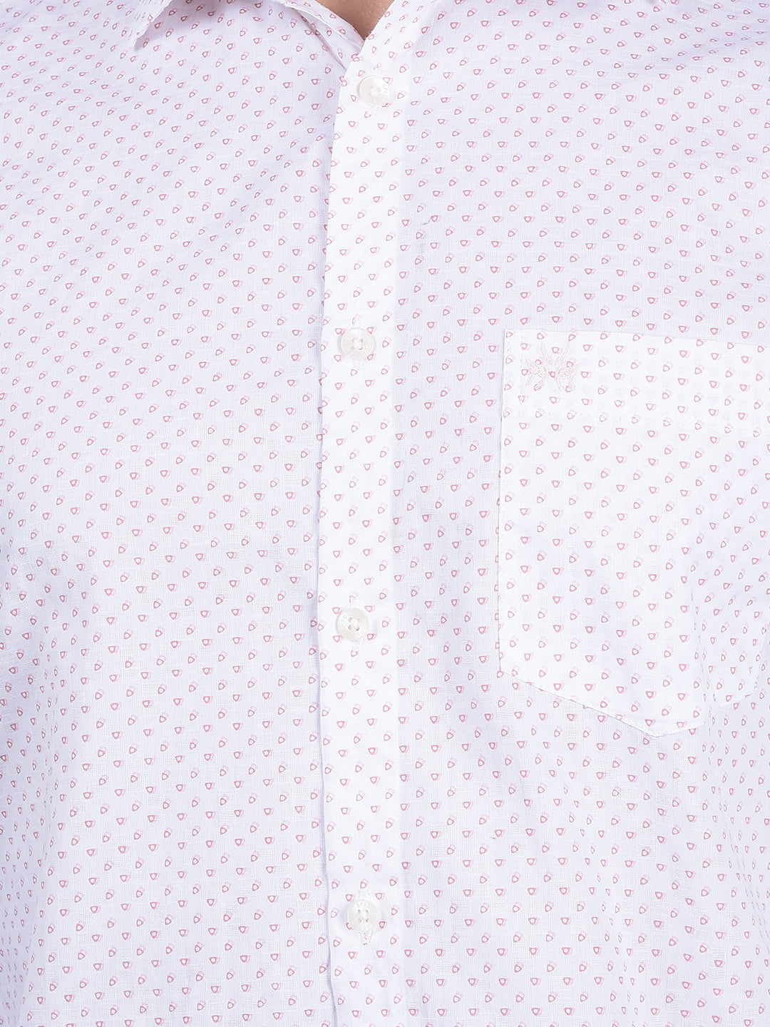 Pink Printed 100% Cotton Shirt-Men Shirts-Crimsoune Club