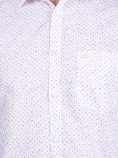 Pink Printed 100% Cotton Shirt-Men Shirts-Crimsoune Club