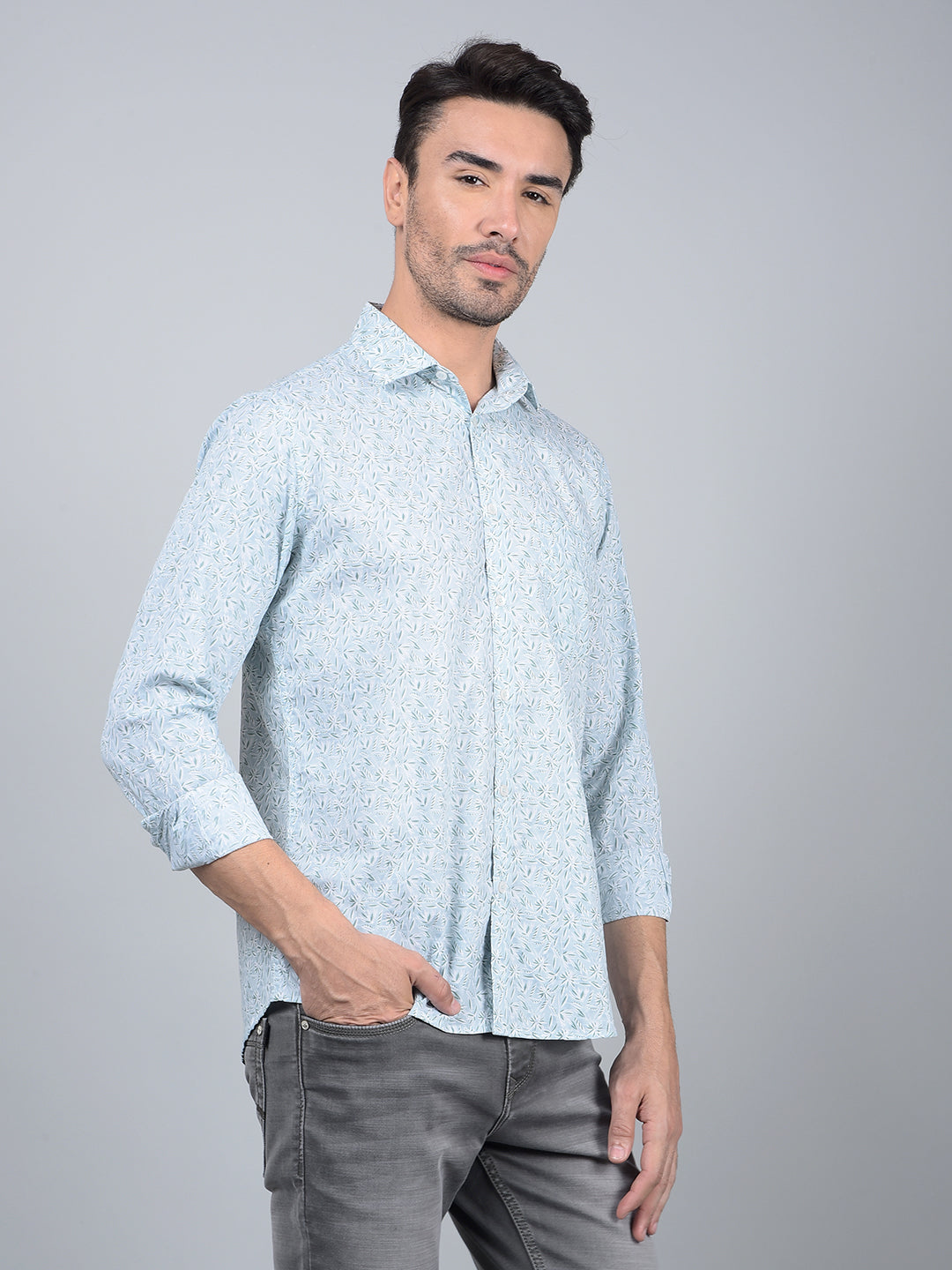 Green Checked 100% Cotton Shirt-Men Shirts-Crimsoune Club