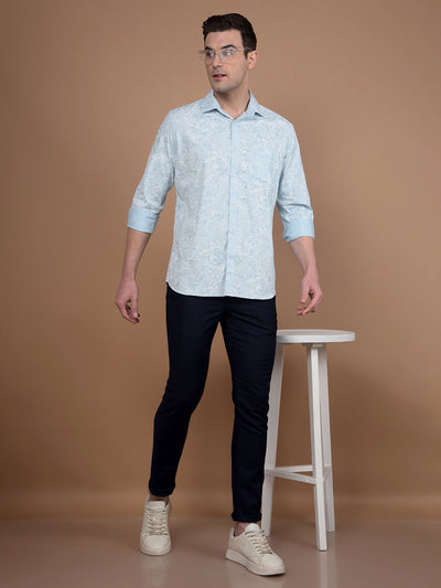 Green Printed Shirt-Men Shirts-Crimsoune Club