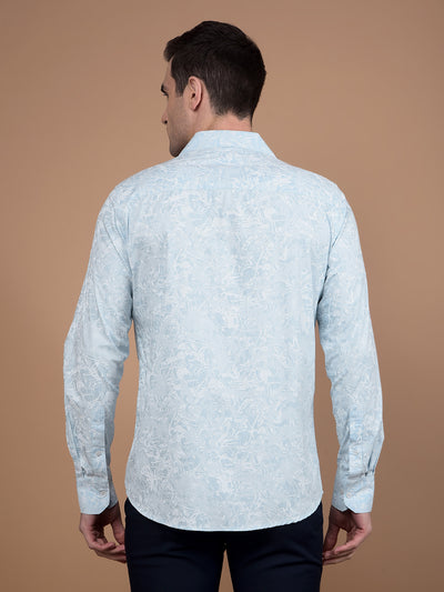 Green Printed Shirt-Men Shirts-Crimsoune Club