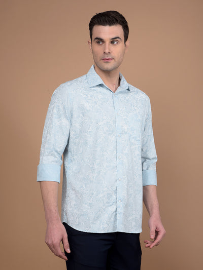 Green Printed Shirt-Men Shirts-Crimsoune Club