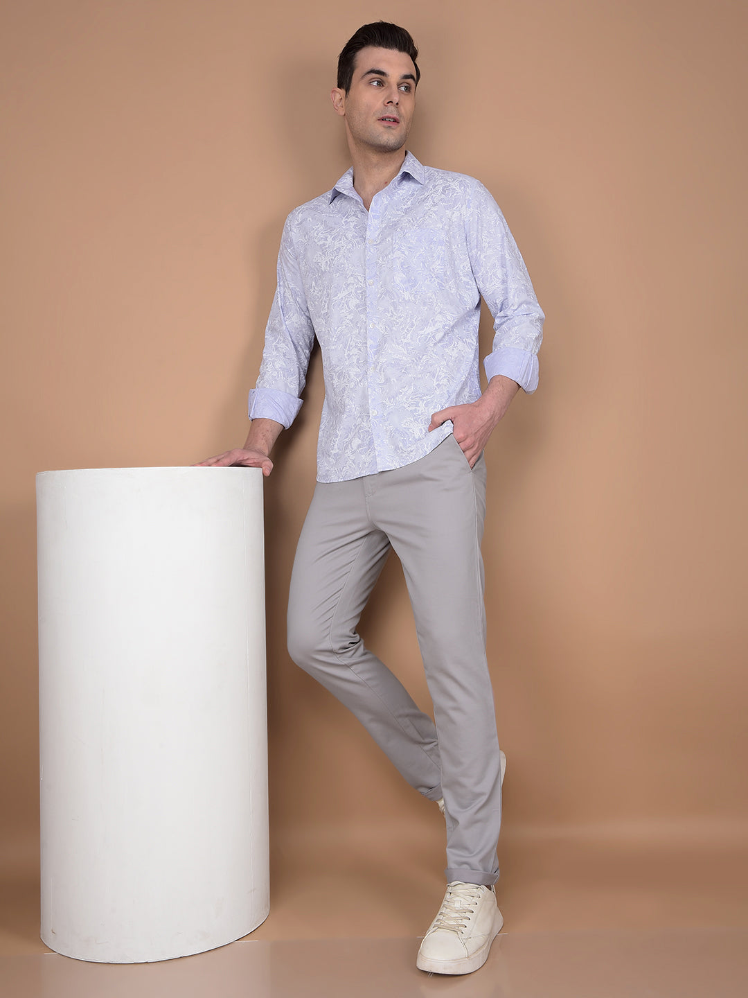 Purple Printed Shirt-Men Shirts-Crimsoune Club