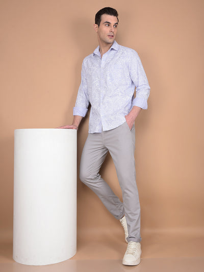 Purple Printed Shirt-Men Shirts-Crimsoune Club