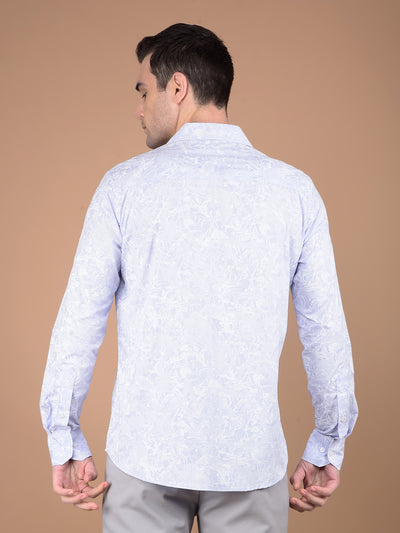 Purple Printed Shirt-Men Shirts-Crimsoune Club